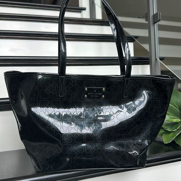 Kate spade Harmony Metro patent vegan leather tote handbag purse like new clean - Picture 1 of 12